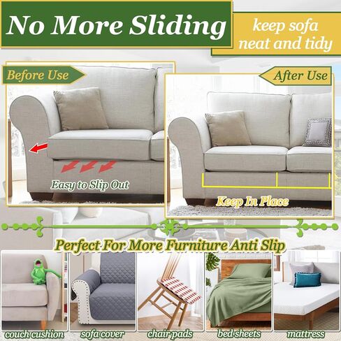 TEUVO 4.3 Inch x 32.8 Feet Heavy Duty Hook and Loop Tape Strips with Adhesive Cushion Grip to Prevent Sliding Keep Couch Cushions Mattress from Sliding, Outdoor No Punching Picture Wall Hanging Strips in Kuwait