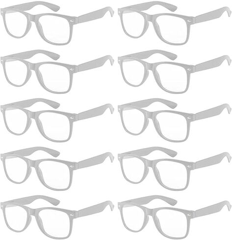 OWL 10 Pcs Bulk Kids Nerd Glasses, UV Protected Childrens Non Prescription Clear Lens Fake Toddler Glasses in Saudi Arabia