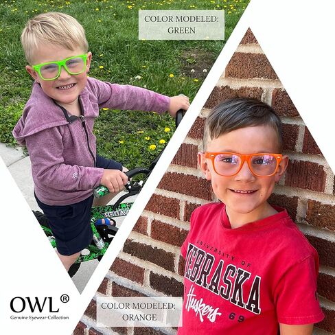 OWL 10 Pcs Bulk Kids Nerd Glasses, UV Protected Childrens Non Prescription Clear Lens Fake Toddler Glasses in Saudi Arabia