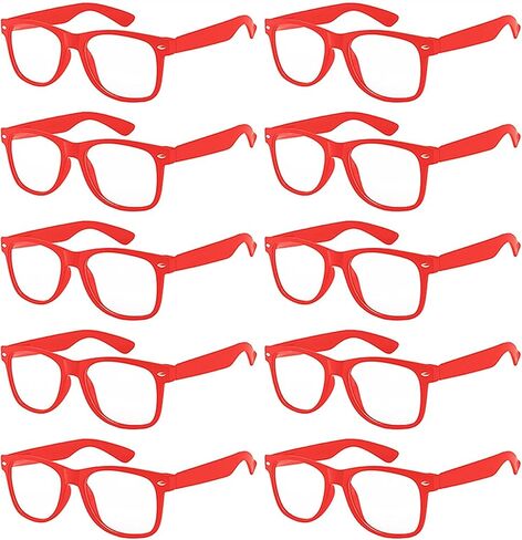 OWL 10 Pcs Bulk Kids Nerd Glasses, UV Protected Childrens Non Prescription Clear Lens Fake Toddler Glasses in Saudi Arabia