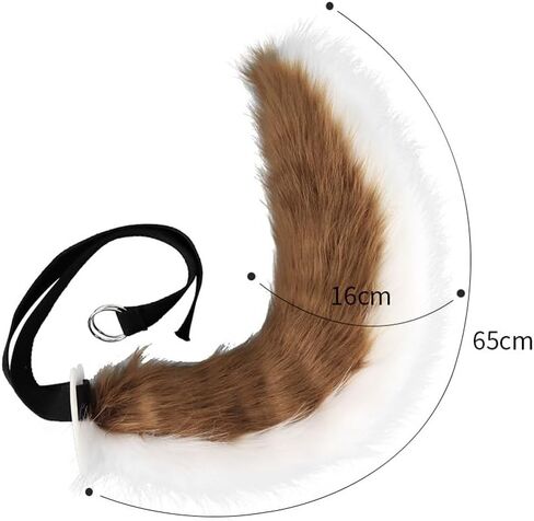 Gorou Ears and Tail Set Game Cosplay Headdress Fox Ears Headband Furry Fursuit Costume Accessories in Saudi Arabia