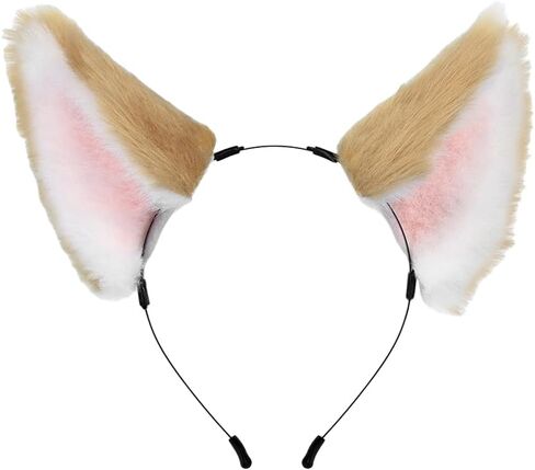 Gorou Ears and Tail Set Game Cosplay Headdress Fox Ears Headband Furry Fursuit Costume Accessories in Saudi Arabia