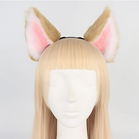 Gorou Ears and Tail Set Game Cosplay Headdress Fox Ears Headband Furry Fursuit Costume Accessories in Saudi Arabia