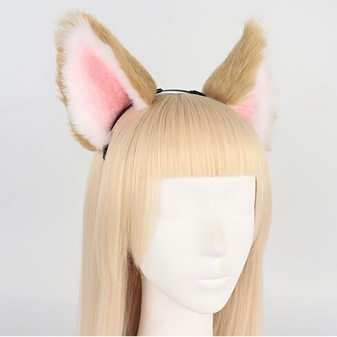 Gorou Ears and Tail Set Game Cosplay Headdress Fox Ears Headband Furry Fursuit Costume Accessories in Saudi Arabia