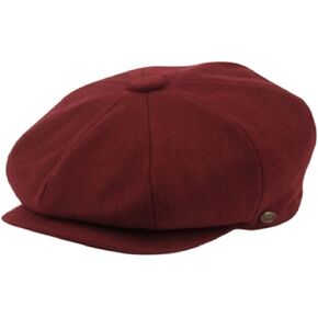 قبعة EPOCH للرجال الكلاسيكية المكونة من 8 ألواح من مزيج الصوف من مجموعة Newsboy Snap Brim (1595-بورجوندي، X-Large) in Kuwait