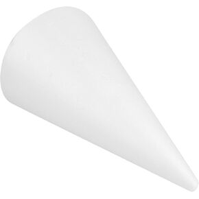 Veemoon Foam Tree Cones for DIY Crafts, White Foam Cones for Thanksgiving Day Xmas Decors Craft Project Christmas Tree Table Centerpiece Flower Arrangement Props （ 13. 3 in 1pc ）