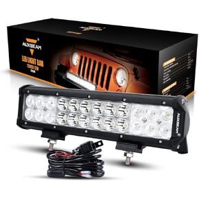Auxbeam 12 Inch LED Light Bar with Wiring Harness 72W 7200lm Light Bar Combo Beams 24pcs 3W Led Chips Waterproof Led Work Light for Truck Pickup Jeep SUV ATV UTV