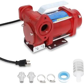 SUPERFASTRACING 10GPM 110V fuel transfer pump for Gasoline Diesel Red