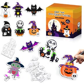 Halloween Jigsaw Puzzles for Kids 24 Pieces Halloween DIY Color Your Own Puzzles Halloween Party Favors Gifts for Trick or Treating Classroom Rewards Activities Goody Bag Fillers(Halloween Style)
