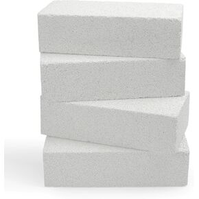 Insulating Fire Bricks Forges, Heating Oven Kilns and Fireplaces 9X4.5X2.5 inch 8 Pack (Beige Color)