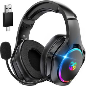 Wireless Gaming Headsets for Ps5 Ps4 PC, 40H+ Hrs 2.4GHz WiFi Mode & Bluetooth 5.3 Wireless Headset with Noise Canceling Microphone for Switch Phone Green