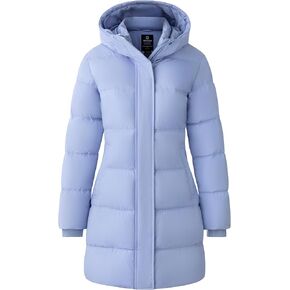 wantdo Women's Recycled Winter Coat Long Puffer Jacket With Hood