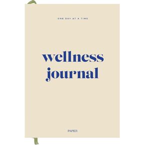 Papier Daily Wellness Journal Diary - Beige | Hardback Cover A5 Wellbeing, Gratitude & Mindset Diary for Personal Growth, Mindfulness & Reflection | Track Goals, Sleep & Lifestyle Habits