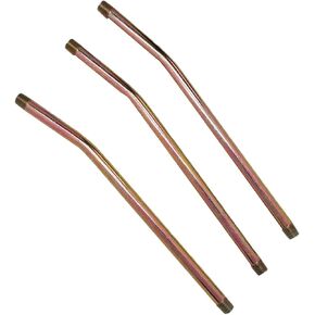 3 Pcs Npt Grease Fitting Standard Grease Metal Extension Thickened Tubes Zinc Plated,Butter Hose And Accessories Pipe Diameter (230mm Length/9.05inch)