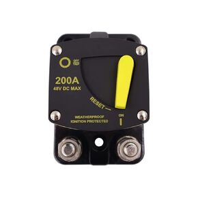 Car Circuit Breaker,50-300AMP Circuit Breaker with Manual Reset,12-48V DC Marine Circuit Breaker Reset Fuse Holder Inverter for RV Marine Boat Truck Yacht Audio Solar System Protection (200A)