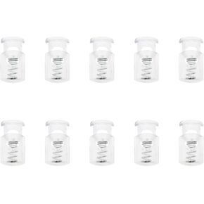 Tupalizy 21x11mm Clear Cord Locks Pant Drawstring Shoelace Tie Spring Stoppers Slider Fastener for Bag Hat Toggle Tighten