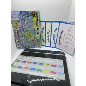 Pilot & Aviator Binder with Penholder, Display Book with pre-structured TABs (A4, 80-Page)