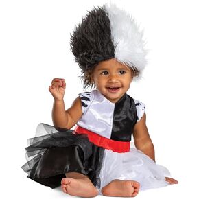 Cruella Costume for Toddlers, Official Disney Cuella De Vil Halloween Dress Outfit