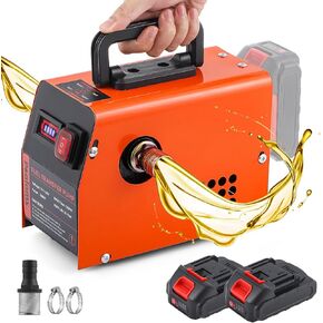 Poafamx Cordless Fuel Transfer Pump 13GPM, Battery Self Priming Diesel Transfer Pump, Portable Electric Oil Pump with 2x1500mAH Rechargeable Lithium Battery, Oil Extractor Pump for Diesel Truck Boat