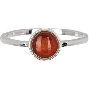 Pura Vida Silver Round Mood Ring - Brass Base with Rhodium Plating, Jewelry Accessories Sizes 5-9