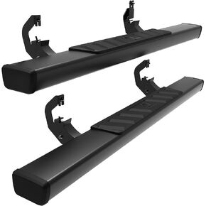 Tyger Auto 4" Riser Running Boards Compatible with 2007-2018 Chevy Silverado GMC Sierra 1500; 2007-2019 2500 3500HD; 2019 LD/Limited | Reg Cab | TG-RS2C41188 | Side Step Rails Nerf Bars