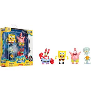 Spongebob Squarepants 2.5" 4-Pack Die-Cast Figures, Toys for Kids and Adults