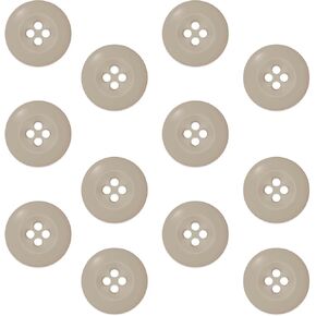 12 Pcs Olive Drab Army Buttons - 0.75 inch, 19mm, 4 Hole, Matte Finish - Perfect for Pants, Jacket, Uniforms & Bags