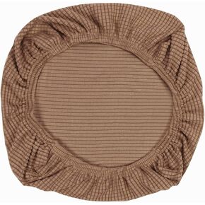 Yikko Soft Stretch Spandex Slipcovers, Multicolor Corn Grain Texture Chair Slipcovers fit for Office,Dining Room,Bar,Wedding Chair Seat Cushions, Washable Removable Home Decor (2, Beige)