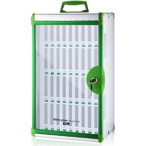 36 Slots Cell Phone Lockers Cell Phone Holder Classroom Phone Lock Box Phone Holder for Classroom Aluminum Alloy Pocket Chart Storage Cell Phones Storage Cabinet with Handle for Office