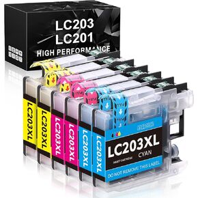 LC103xl Ink Cartridges Combo Pack Comfortable for Brother LC103 LC101 Ink High Yield Work with Brother MFC-J870DW MFC-J6920DW MFC-J6520DW Printer (2 Black, 1 Cyan, 1 Magenta, 1 Yellow)
