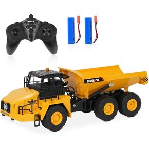 RC Dump Truck Toy for Kids,Articulated Hauler,Construction Engineering Truck,Remote Control Vehicle with Lights,Adults and Children Birthday Gift Ideas,1/16 Scale Truck (with Gift)