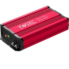 FOVAL 12V 60A DC to DC Charger, 800W Ultra-Fast DC-DC Battery Charger for LiFePO4, Lead-Acid, AGM, Gel, and Lithium - Multi-Stage Charging for RVs, CVS, Trailers, Boats and Trucks