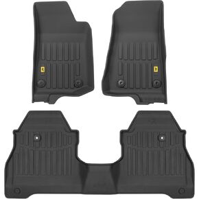 Cat® JustFit™ 3D Floor Mats for Jeep Gladiator (JL) 2020-2024, All Weather Custom Fit Jeep Gladiator Floor Liners with Extended Coverage Design, Jeep Gladiator Car Floor Mats (Front Seats Only)