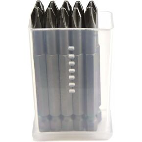 MaxTool 10PCs #2x3" Screwdriver Power Bits Phillip Tip/Point/Head 1/4"Hex Drive #6150 Alloy Steel; PH2x3P10-6150
