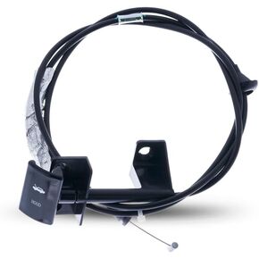 For Jeep Cherokee 1997 98 99 00 2001 Hood Release Cable | Texture Black | Plastic/Metal | With Handle | Replacement For 55235483AD, 55235483AE