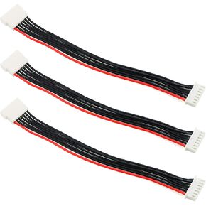 E-outstanding 3PCS 15cm JST-XH 6S LiPo Balance Extension Leads 22AWG Silicone Charging Wire