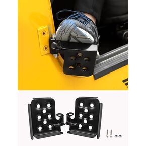 Savadicar 2 Pack Foot Pegs, Metal Foot Rest Kick Panel for 1995-2006 Jeep Wrangler TJ, Door Hinge Pedals for Doorless, Black
