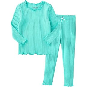 pureborn Baby Pajamas Set Pjs - Kids Toddler Boy Girl Short Sleeve Snug Fit Sleepwear 2pcs 18M-7Y