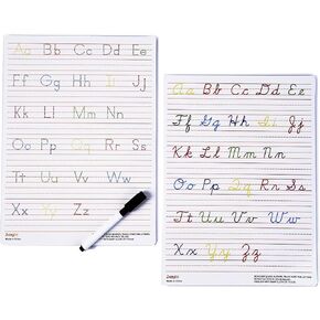 Handwriting Practice Letter Tracing for Kids: Board for Cursive & Printing Style with Dry Erase Marker for Preschooler - Reusable Wipe Clean ABC Alphabet Learn to Write, 8.3 x 11 Inches