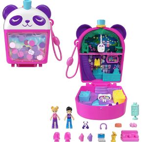 Polly Pocket Unicorn Forest Compact Tea Party-Themed Playset with Glitter Horn, 2 Micro Dolls & 13 Accessories, Toy for Ages 4 Years Old & Up (Amazon Exclusive)