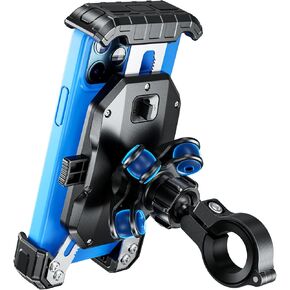 Kewig Motorcycle Phone Mount with Vibration Dampener & Hight-Speed Lock, [1s Lock] Motorcycle Cell Phone Holer, Update Bike Phone Mount for Moto Bicycle Scooter ATV Compatible with 5.5''-7.2'' Phone