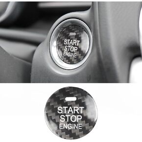 Compatible with Mazda Engine Start Stop Button Cover Keyless One Click Push Start Button Trim Sticker for Mazda CX-3 CX-4 CX-5 CX-8 MX-5 Miata,Real Carbon Fiber(Red) in Kuwait