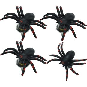 Arenbel License Plate Screws Bolts Funny Car Tag Fasteners Cap Kit Fit Vehicles Motorcycle Trucks SUV, 4Pcs Black Red