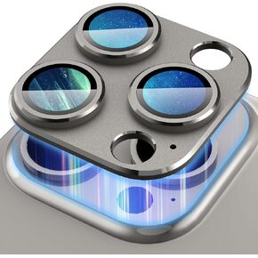 Suoman for iPhone 16 Pro Max Camera Lens Protector /16 Pro Camera Lens Protector,[Unobstructed Flash] [3-in-1 lens cover] Metal Frosted Camera Lens Protector for 16 Pro/16 Pro Max - Desert Titanium