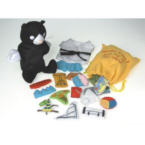 If You Give a Cat a Cupcake Puppet and Prop Set for Children, 17-Piece with Bag, Ages 3 Years and Up
