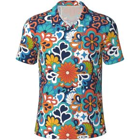Mens Golf Shirts Funny Golf Shirts for Men Polo Shirts Casual Short Sleeve Performance Moisture Wicking Quick Dry Fit Polos