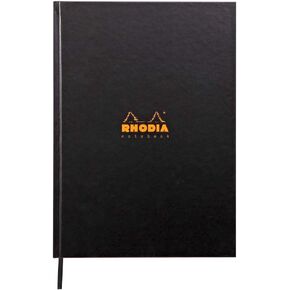 روديا دفتر ملاحظات ذو غلاف مقوى مقاس A4، مسطر، أسود in Kuwait