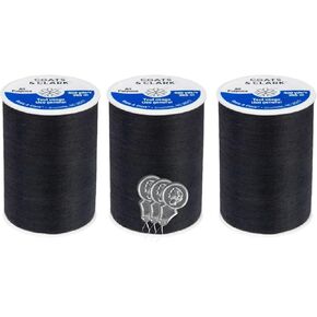 Coats & Clark Dual Duty All Purpose Sewing Thread 230A 400 Yards Each Spool 3 Pack Bundle with Bella's Crafts Needle Threaders (Natural)