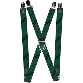 Buckle-Down Suspenders-Slytherin Crest/Stripe Green/Black