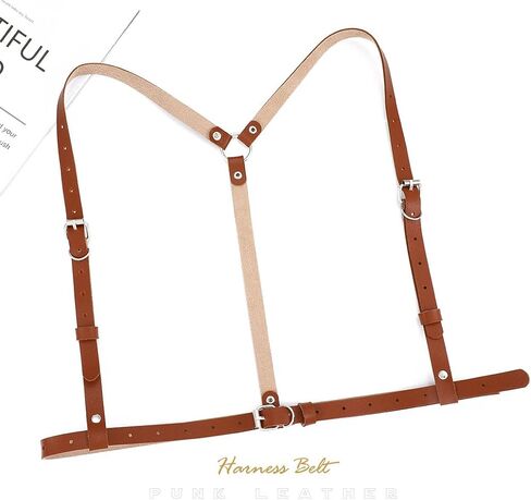 BODIY Plus Size Harness Punk Leather Black Harness Belts Women Fashion Body Harness for Women in Kuwait